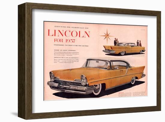 Lincoln 1957- Dramatically New-null-Framed Art Print