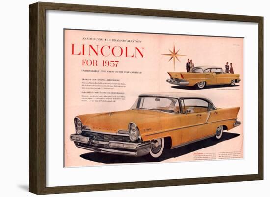 Lincoln 1957- Dramatically New-null-Framed Art Print