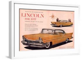 Lincoln 1957- Dramatically New-null-Framed Art Print