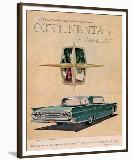 Lincoln 1959 Continental Iv-null-Framed Premium Giclee Print