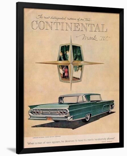 Lincoln 1959 Continental Iv-null-Framed Premium Giclee Print