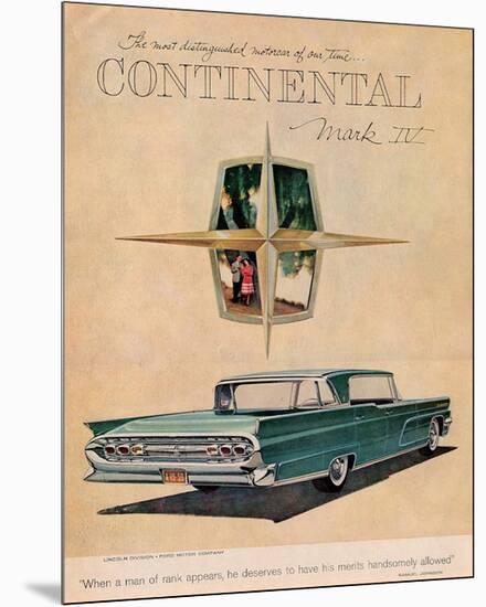Lincoln 1959 Continental Iv-null-Mounted Premium Giclee Print