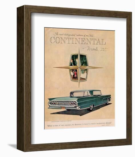 Lincoln 1959 Continental Iv-null-Framed Art Print