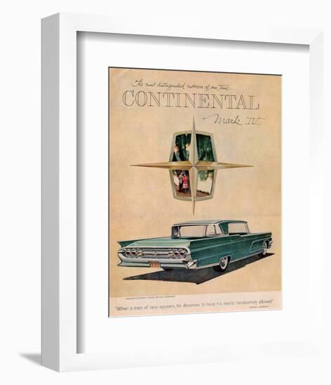 Lincoln 1959 Continental Iv-null-Framed Art Print