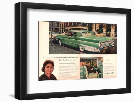 Lincoln 1959 Mrs. Cassini-null-Framed Art Print