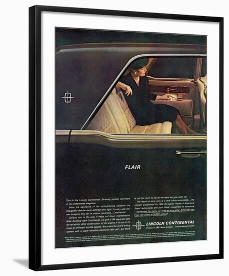 Lincoln 1962 Continental-Flair-null-Framed Art Print