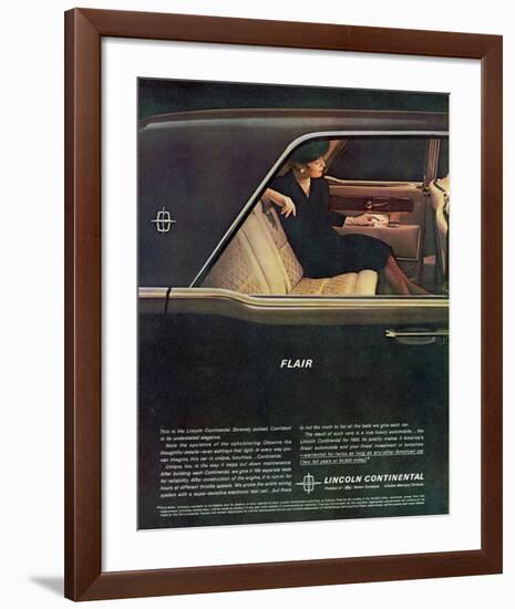 Lincoln 1962 Continental-Flair-null-Framed Art Print