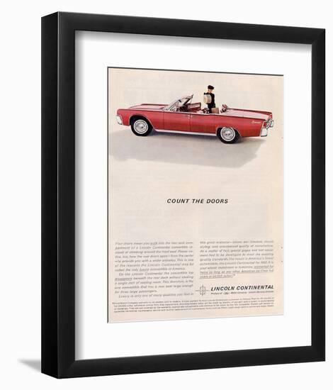 Lincoln 1962 - Count the Doors-null-Framed Art Print
