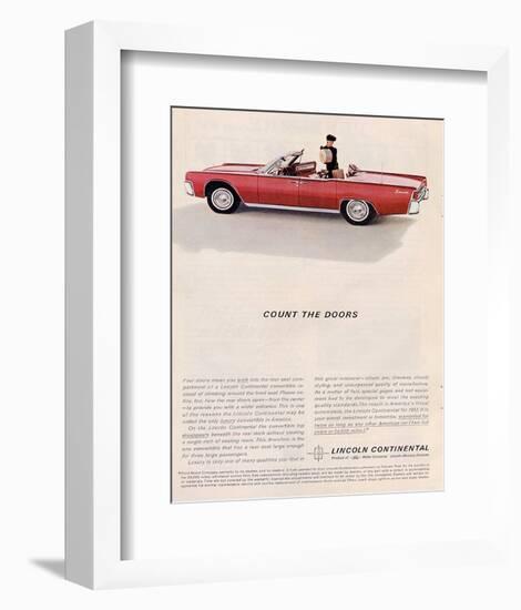 Lincoln 1962 - Count the Doors-null-Framed Art Print