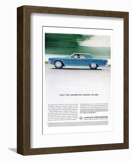 Lincoln 1962 Odometer Knows…-null-Framed Art Print