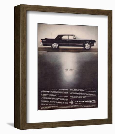 Lincoln 1962 - the Look-null-Framed Art Print