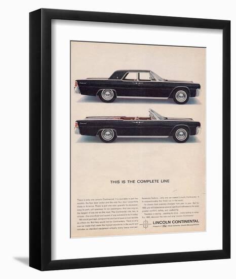 Lincoln 1963 - Complete Line-null-Framed Art Print