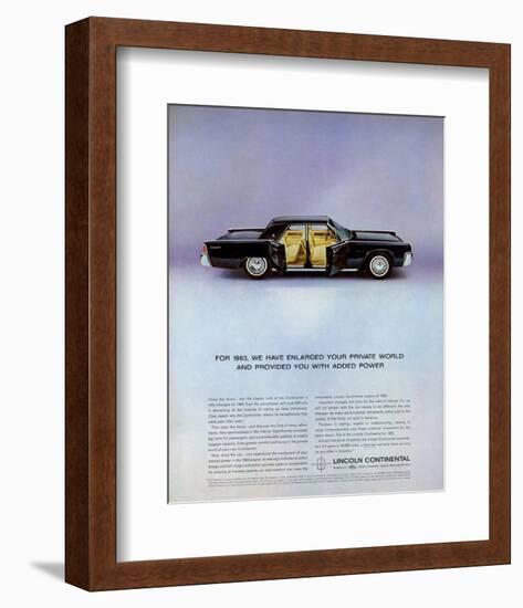 Lincoln 1963 - Private World-null-Framed Art Print