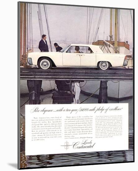 Lincoln 1963 - Pure Elegance-null-Mounted Art Print