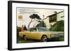 Lincoln 1968 Coupe Roof Line-null-Framed Art Print