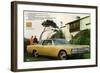 Lincoln 1968 Coupe Roof Line-null-Framed Art Print