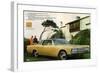 Lincoln 1968 Coupe Roof Line-null-Framed Art Print