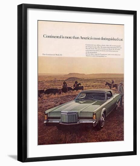 Lincoln 1969 Contntl. Mark III-null-Framed Art Print