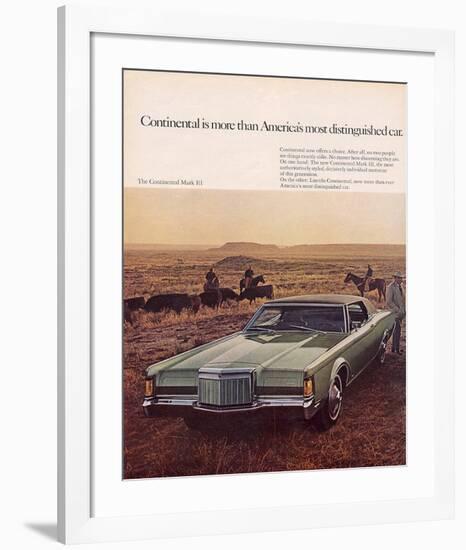 Lincoln 1969 Contntl. Mark III-null-Framed Art Print