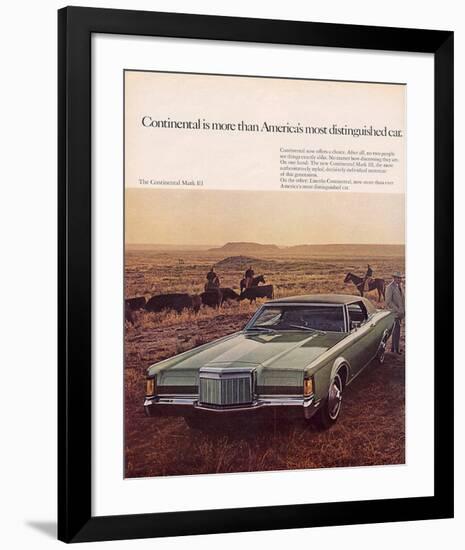 Lincoln 1969 Contntl. Mark III-null-Framed Art Print