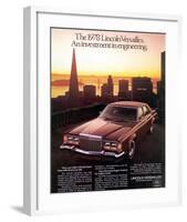 Lincoln 1978 An Investment-null-Framed Art Print