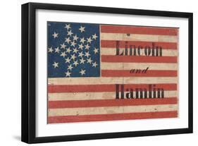 Lincoln and Hamlin Campaign Banner-null-Framed Giclee Print