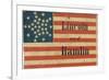 Lincoln and Hamlin Campaign Flag-null-Framed Art Print