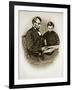 Lincoln and Tad, 1864-Anthony Berger-Framed Giclee Print