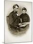 Lincoln and Tad, 1864-Anthony Berger-Mounted Giclee Print