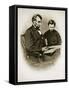 Lincoln and Tad, 1864-Anthony Berger-Framed Stretched Canvas