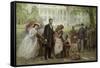 Lincoln and the Contraband-Jean Leon Gerome Ferris-Framed Stretched Canvas