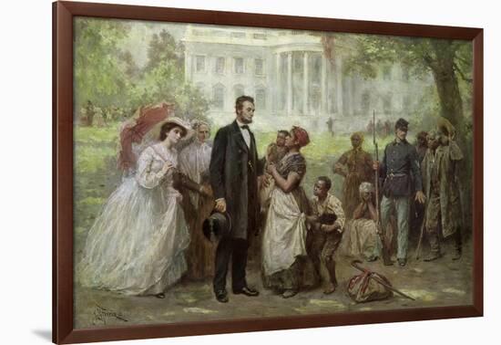 Lincoln and the Contraband-Jean Leon Gerome Ferris-Framed Giclee Print