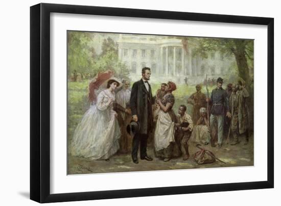 Lincoln and the Contraband-Jean Leon Gerome Ferris-Framed Giclee Print