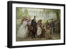 Lincoln and the Contraband-Jean Leon Gerome Ferris-Framed Giclee Print