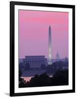 Lincoln and Washington Memorials and Capitol, Washington D.C. Usa-Walter Bibikow-Framed Photographic Print