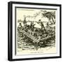 Lincoln as a Flatboatman-null-Framed Giclee Print