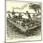 Lincoln as a Flatboatman-null-Mounted Giclee Print