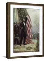 Lincoln at Independence Hall-Jean Leon Gerome Ferris-Framed Giclee Print