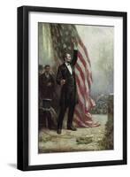 Lincoln at Independence Hall-Jean Leon Gerome Ferris-Framed Giclee Print