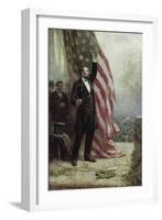 Lincoln at Independence Hall-Jean Leon Gerome Ferris-Framed Giclee Print