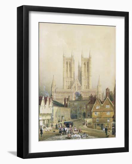 Lincoln Cathedral, 19th Century-Peter De Wint-Framed Giclee Print