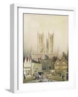 Lincoln Cathedral, 19th Century-Peter De Wint-Framed Giclee Print