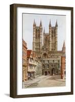 Lincoln Cathedral, and Exchequer Gate-Alfred Robert Quinton-Framed Giclee Print