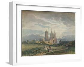 'Lincoln Cathedral', c1795-Thomas Girtin-Framed Giclee Print