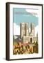 Lincoln Cathedral - Dave Thompson Contemporary Travel Print-Dave Thompson-Framed Giclee Print