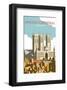 Lincoln Cathedral - Dave Thompson Contemporary Travel Print-Dave Thompson-Framed Giclee Print