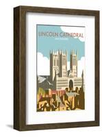 Lincoln Cathedral - Dave Thompson Contemporary Travel Print-Dave Thompson-Framed Giclee Print