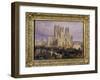 Lincoln Cathedral from the North West, Lincolnshire, England, 19th Century-Frederick Mackenzie-Framed Giclee Print