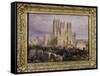 Lincoln Cathedral from the North West, Lincolnshire, England, 19th Century-Frederick Mackenzie-Framed Stretched Canvas