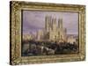 Lincoln Cathedral from the North West, Lincolnshire, England, 19th Century-Frederick Mackenzie-Stretched Canvas